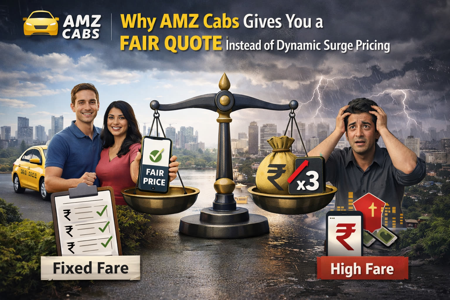 Why AMZ Cabs gives you a fair quote instead of dynamic surge pricing.