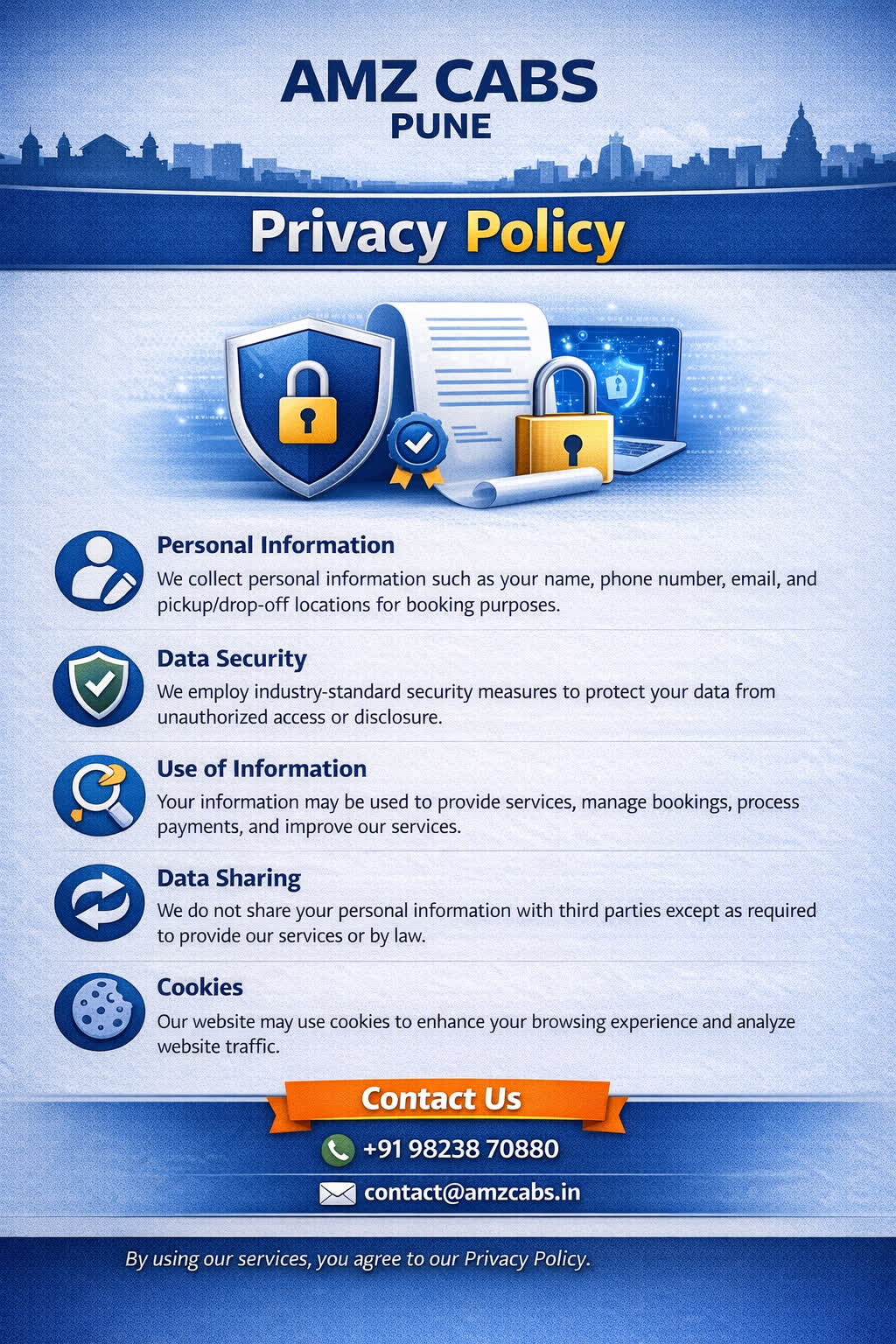 Privacy Policy AMZ Cabs Pune