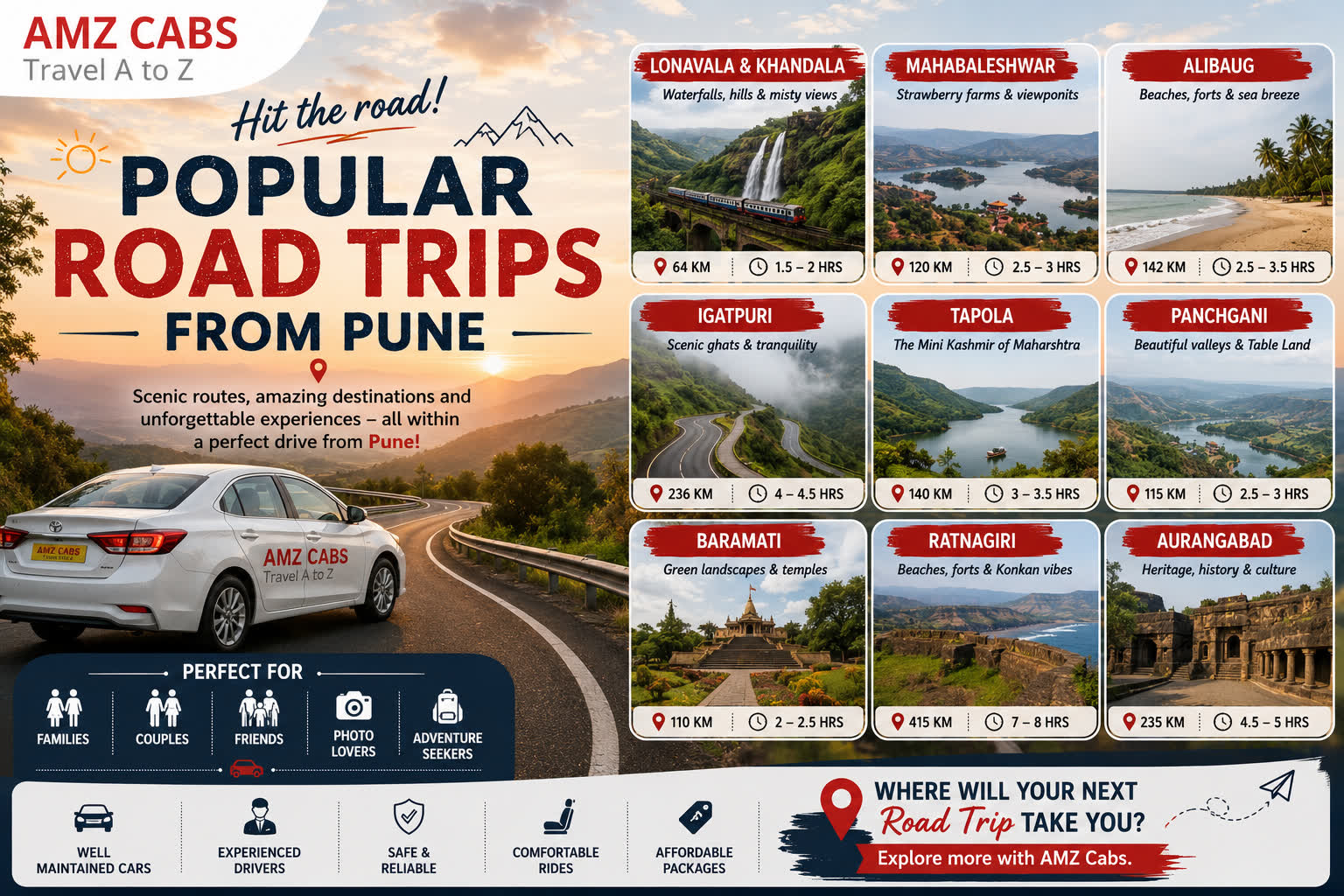 Popular Road Trips from Pune